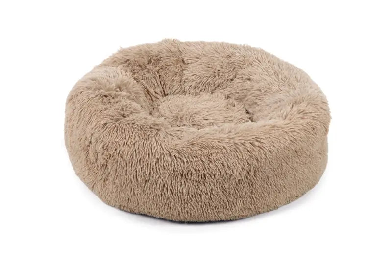 Pluche Katten- en Hondenmand Yali — Beige - Diameter 70 cm - BEDDEN/MANDEN/KUSSENS