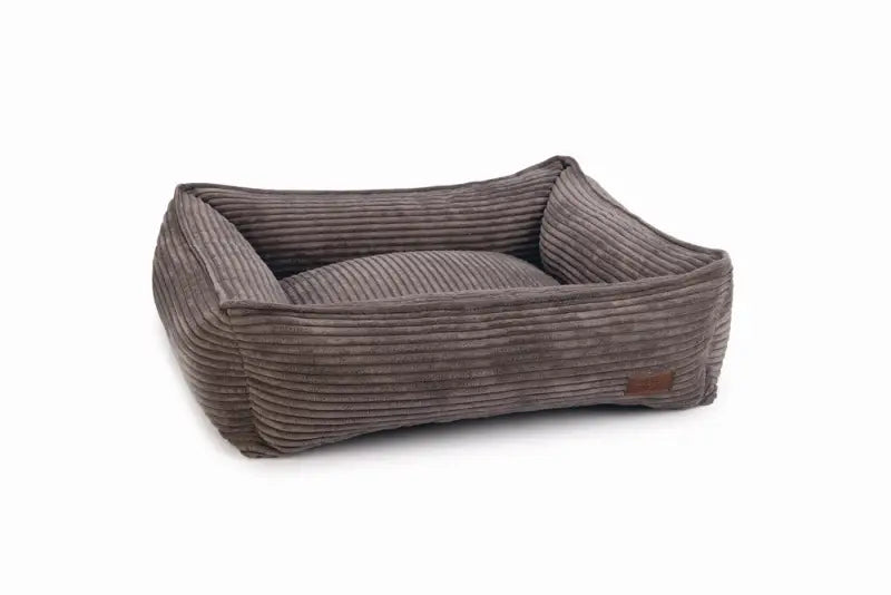 Ribbed Hondenmand antraciet — Bruin - 65x60x20 cm - BEDDEN/MANDEN/KUSSENS