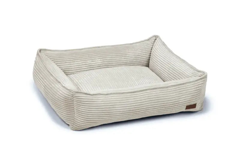 Ribbed Hondenmand antraciet — Lichtgrijs - 80x70x22 cm - BEDDEN/MANDEN/KUSSENS
