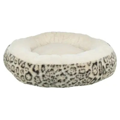Trixie Hondenmand Leo Soft Rond Pluche Creme / Panterprint