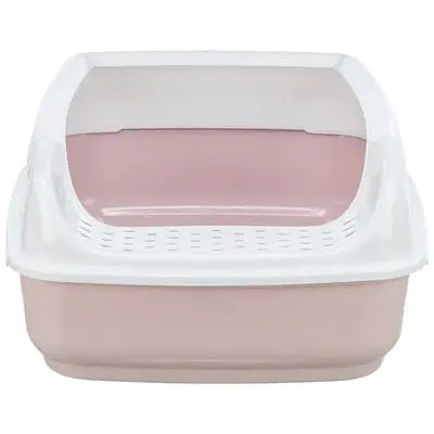 Trixie Kattenbak Delio Met Rand Bedrukt Lichtroze / Wit