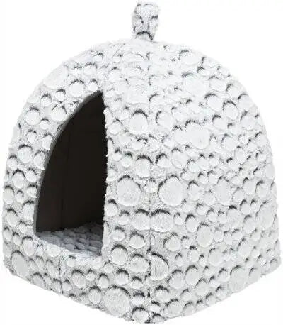 Trixie Pluche Iglo Mila wit / grijs 32x32x42 cm