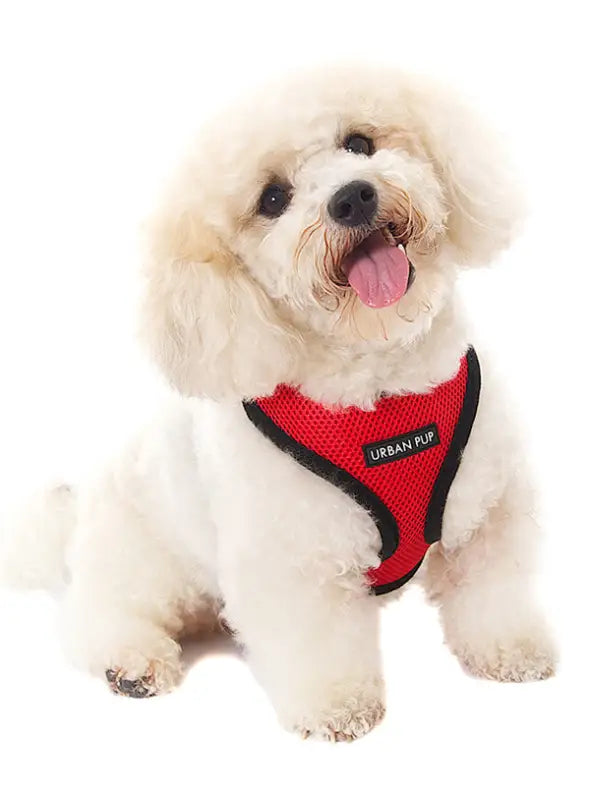 UrbanPup Cherry Red Soft Harness — Rood - Hondentuigje