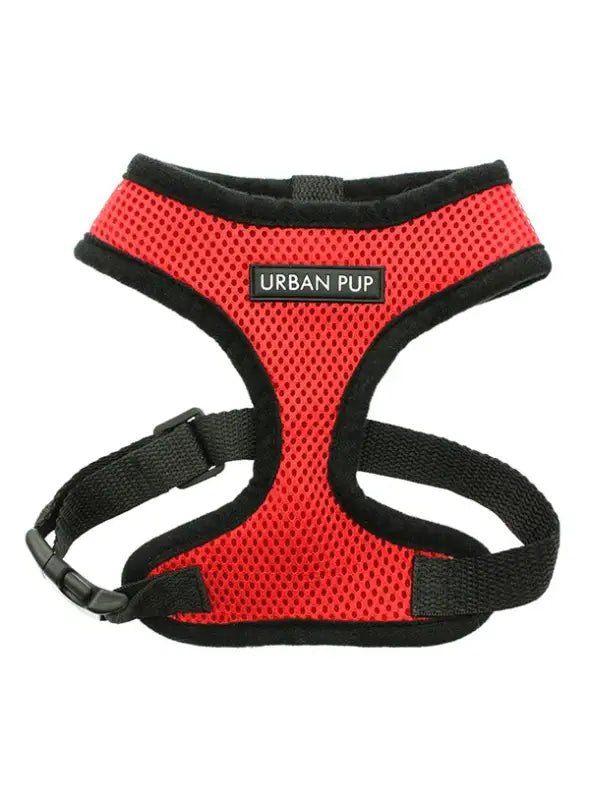 UrbanPup Cherry Red Soft Harness — Rood - XXS 20-25 cm - Hondentuigje