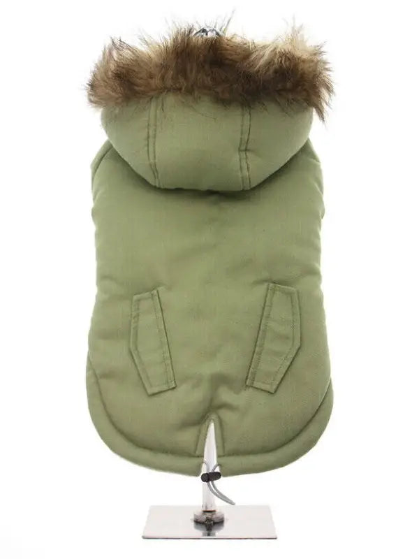 UrbanPup Hondenjas Green Fishtail Parka — Ruglengte 30 cm