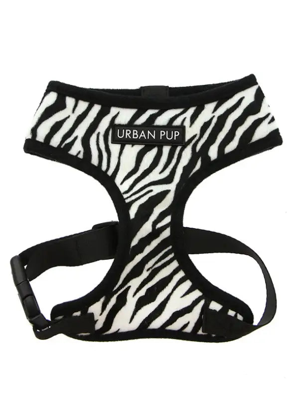 UrbanPup Zebra Hondenharnas — Zwart / Wit - Hondentuigje